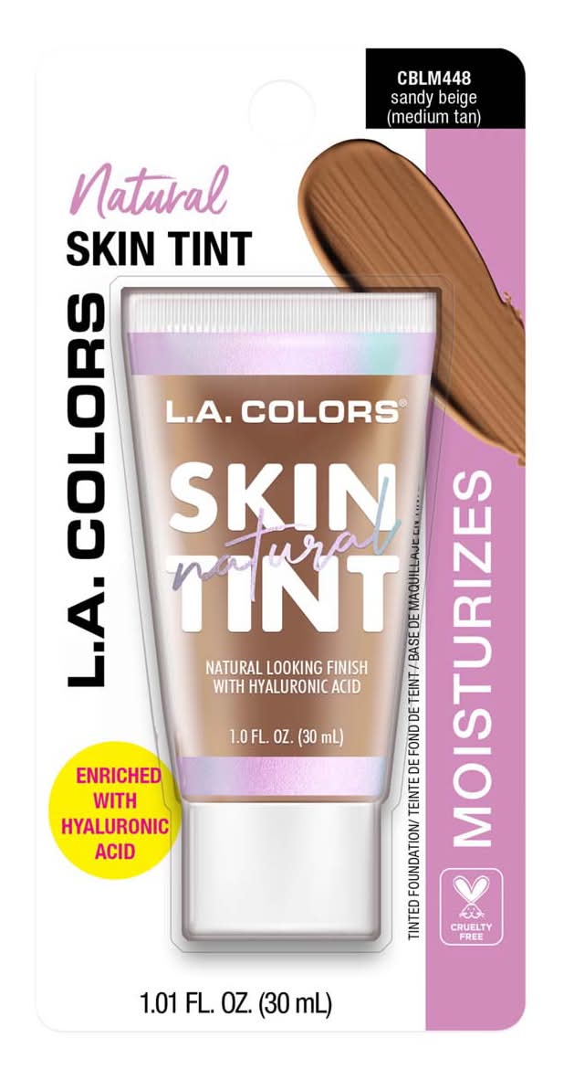 L.A. Colors Natural Skin Tint Moisturizers, Sandy Beige (1.01 fl oz)