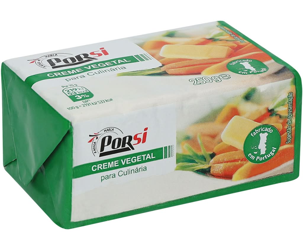 PorSi - Creme vegetal para culinária, embalagem de 250g