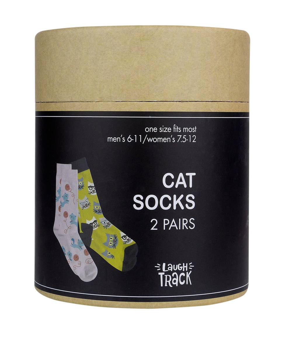 Laugh Track Cat Socks 2 Pairs