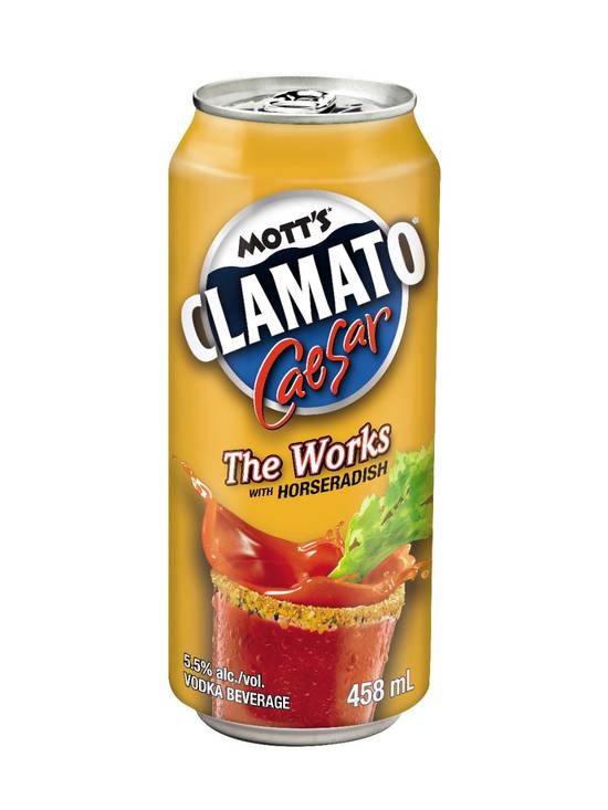 Mott's · Clamato Caesar The Works Drink (458 mL)