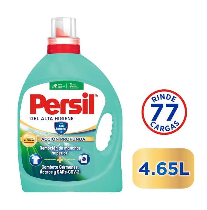 Persil · Gel alta higiene detergente líquido para ropa acción profunda (4,65 L)