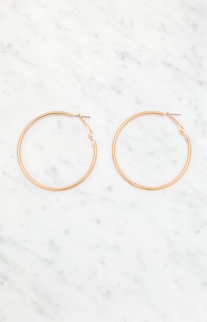 John Galt Women's  Hoop Earrings Gold One Size