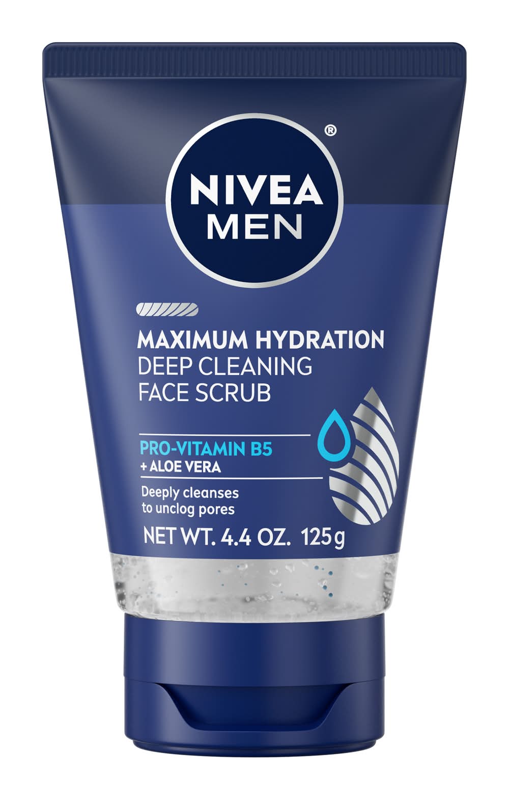 NIVEA Men Original Deep Cleaning Face Scrub, Aloe Vera, Men (4.4 oz)