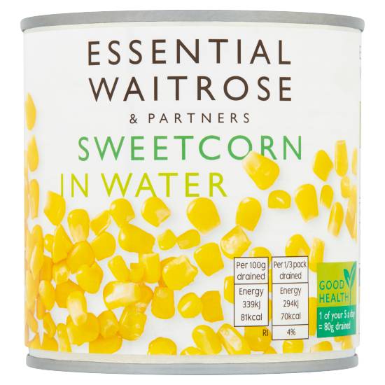 Essential Waitrose & Partners Sweetcorn in Water