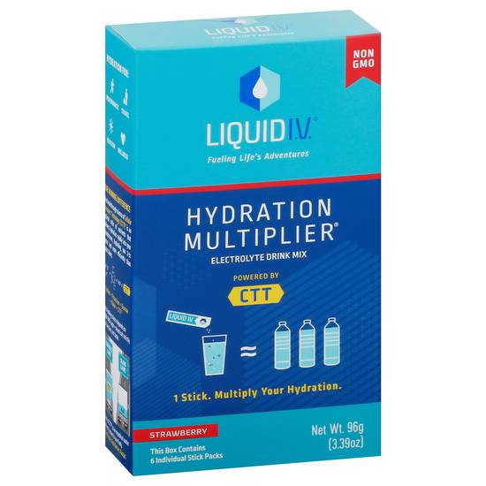 Liquid I.v. Hydration Multiplier Strawberry Electrolyte Drink Mix (6 ct, 0.5 oz)