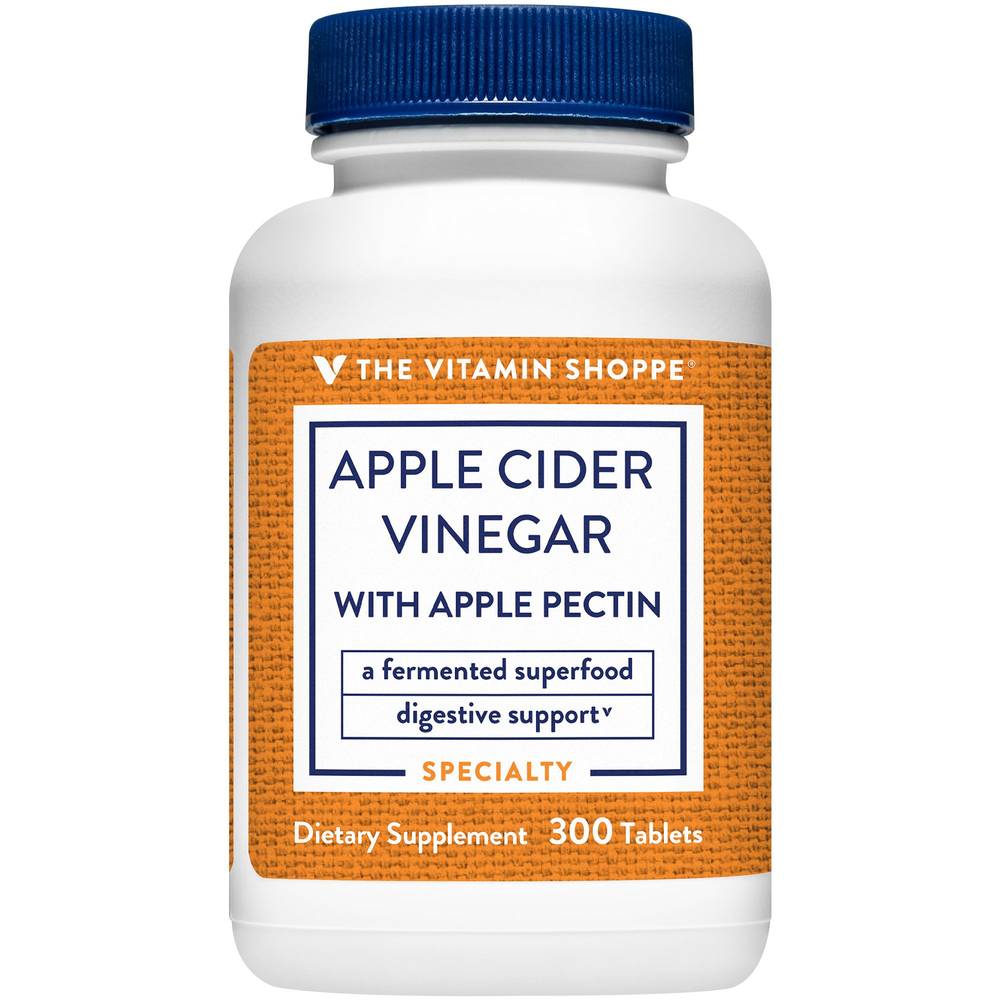 Apple Cider Vinegar With Apple Pectin - Digestive Support - 108 Mg (300 Tablets)