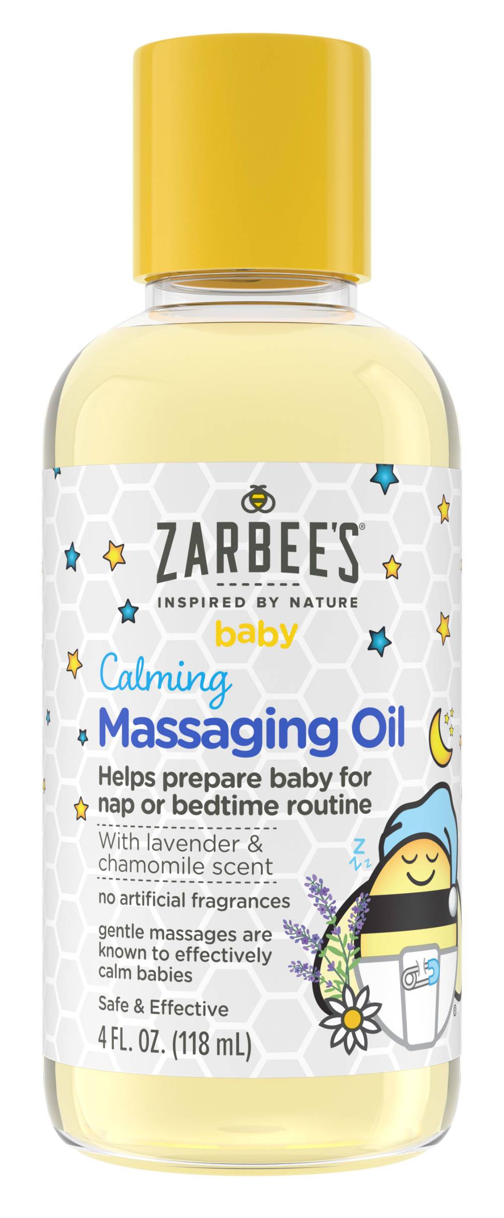 Zarbee's Lavender & Chamomile Scent Baby Calming Massage Oil (4 fl oz)