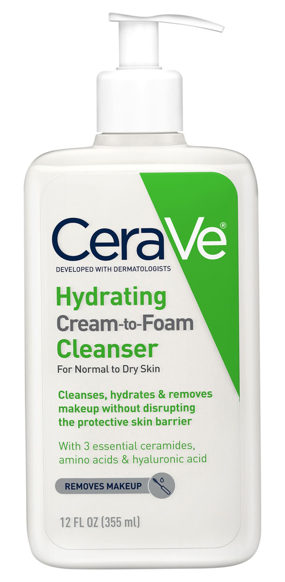 CeraVe Hydrating Cream-To-Foam Cleanser (12 fl oz)