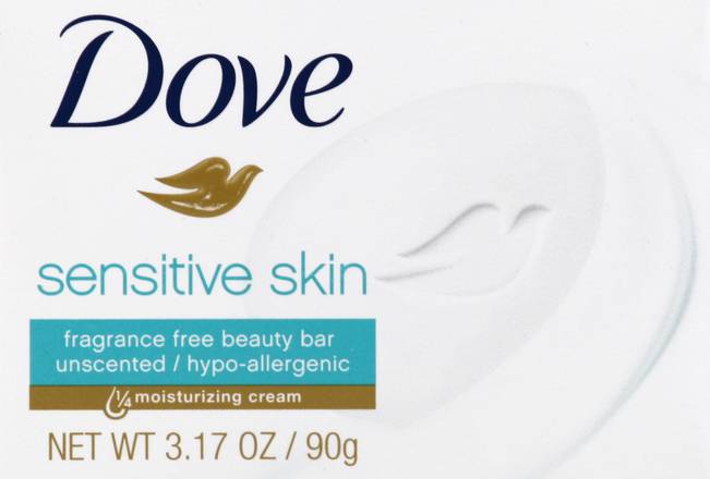 Dove Hypoallergenic Sensitive Skin Fragrance Free Beauty Bar