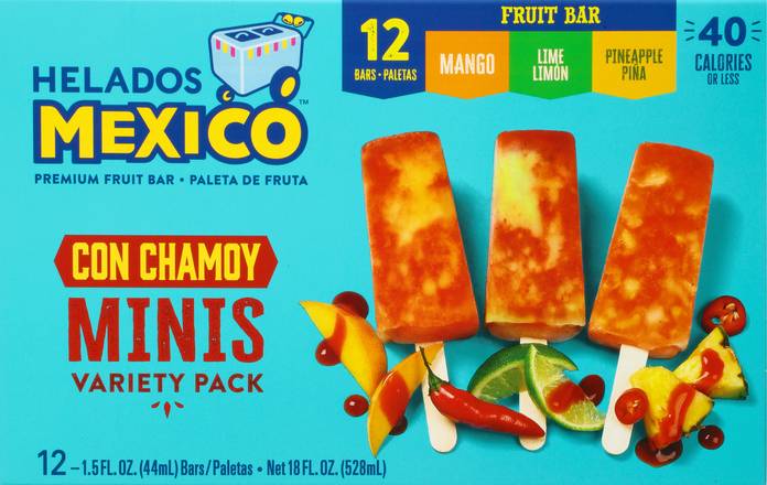 Helados Mexico Mini Chamoy Bars Variety pack (12 ct)