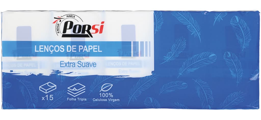 PorSi  - LenÃ§os Bolso, embalagem com 15 unidades