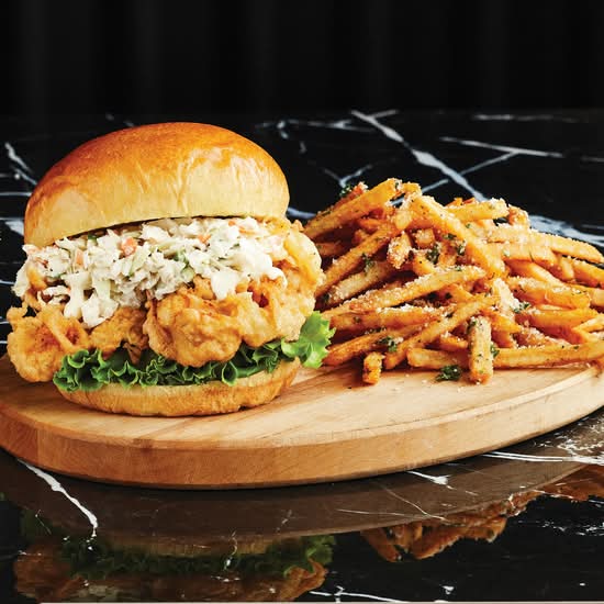 Sandwich au poulet croustillant