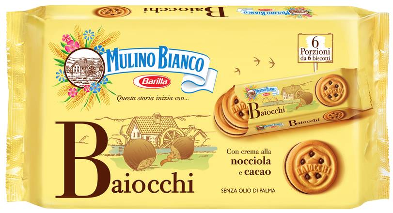Barilla - Mulino bianco baiocchi fourrés au chocolat et noisette