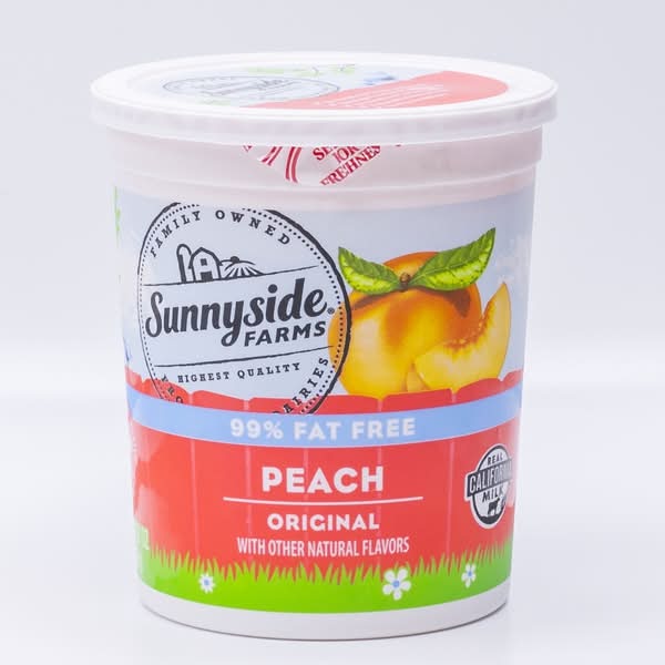 Sunnyside Farms Fat Free Yogurt, Peach (32 oz)
