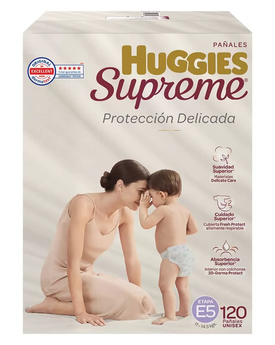 Huggies · Supreme platino pañales, Etapa 5 (120 un)