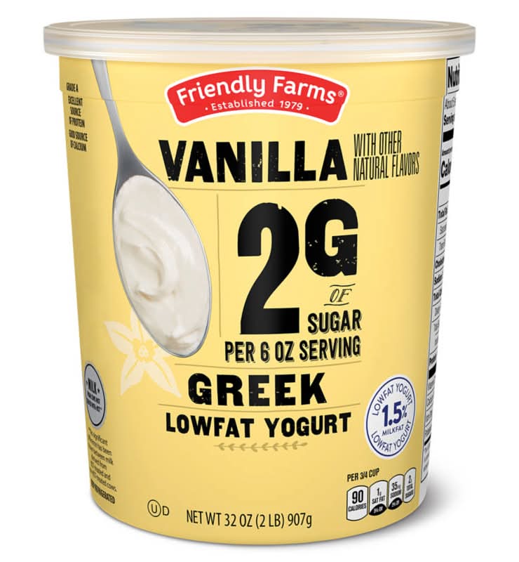 Friendly Farms Low Sugar Greek Yogurt, Vanilla (32 oz)
