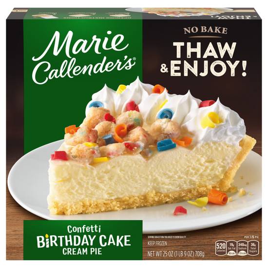 Marie Callender's Confetti Birthday Cake Cream Pie