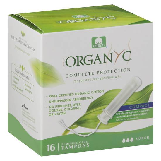 Organyc Complete Protection Super Compact Tampons (16 ct)