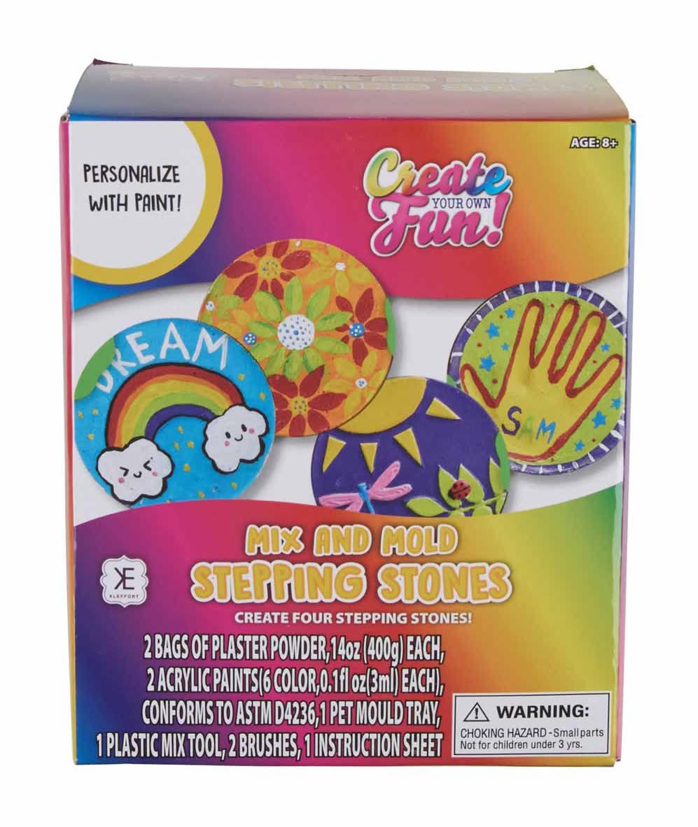 Xleffort Create Your Own Fun Mix And Mold Stepping Stones Kit