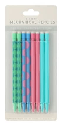 Mechanical Pencils 8-Count Green/Blue/Pink