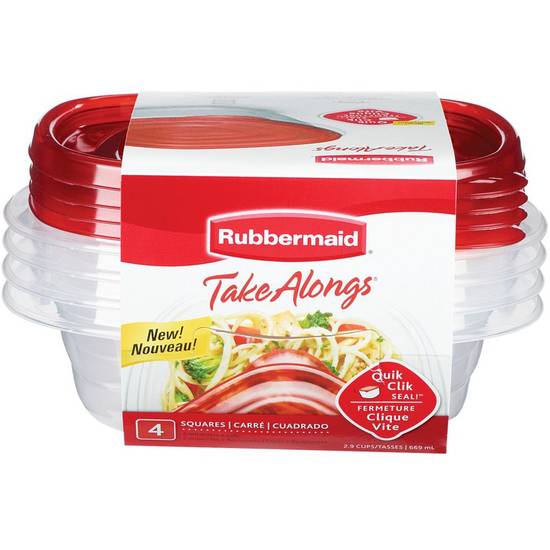 Rubbermaid rubbermaid takealongs contenants d'entreposage des aliments (669ml) - takealongs sandwich container (4 units)