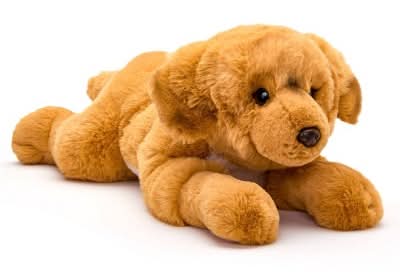 FAO Schwarz Toy Plush Lying Golden Retriever Stuffed Animal, 22 in