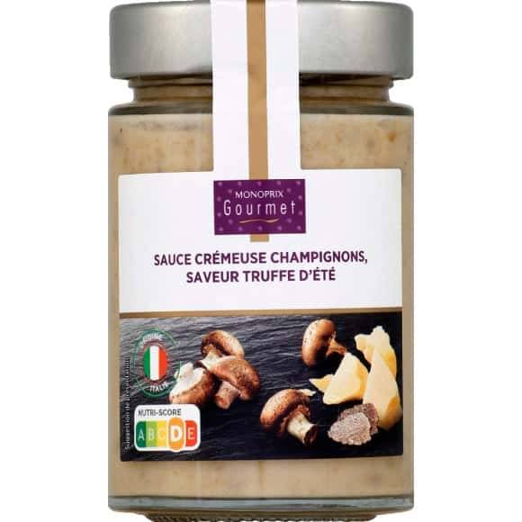 Monoprix Gourmet Sauce Crémeuse Champignons, Saveur Truffe D'Été Le Pot De 180G