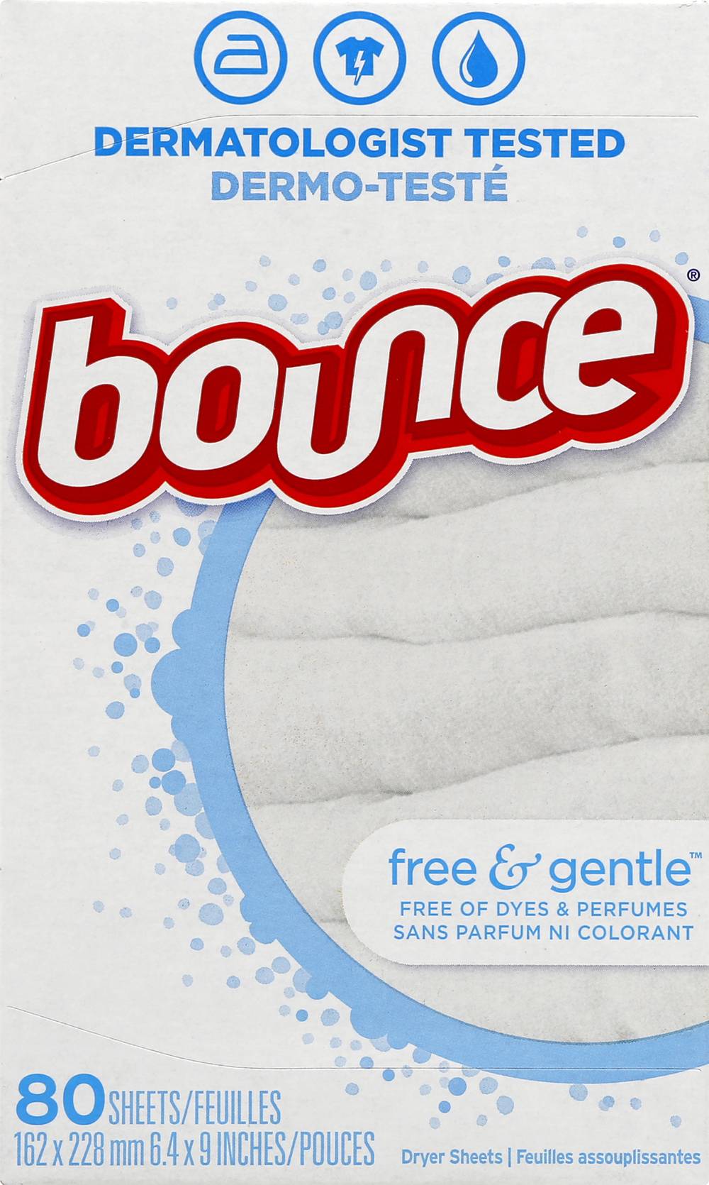 Bounce Free & Gentle Dryer Sheets (80 ct)