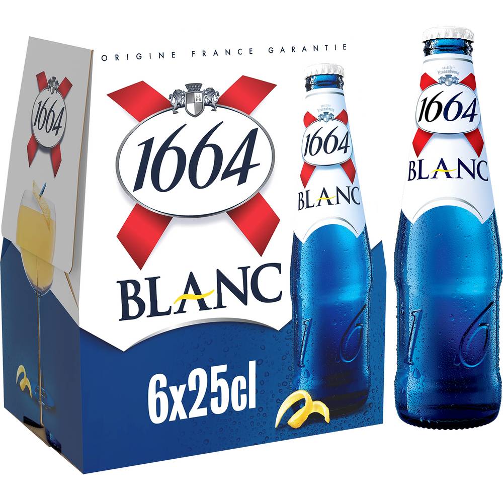 1664 - Bière blanche aromatisée agrume (6 pièces, 250 ml)