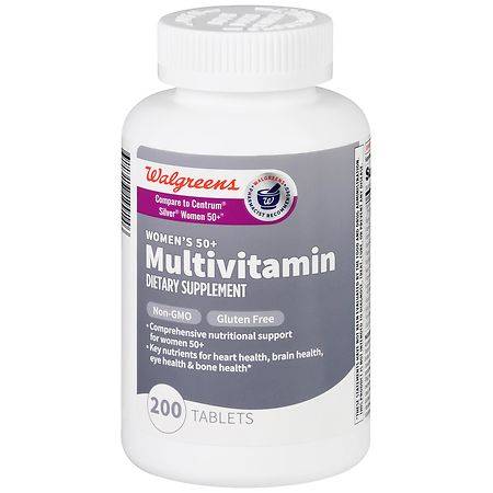 Walgreens Women's 50+ Multivitamin Gluten Free Tablets (200 ct)