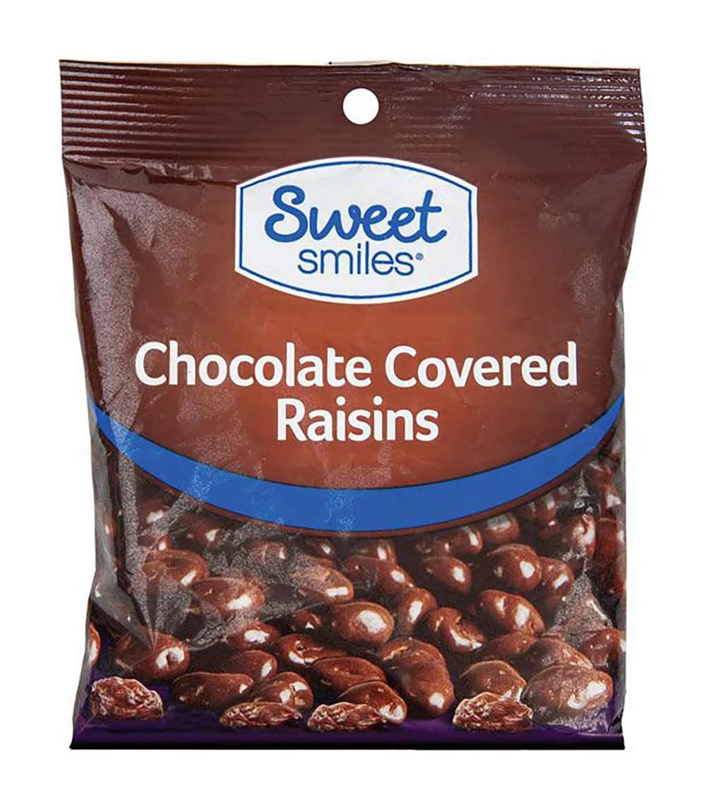 Sweet Smiles Chocolate Covered Raisins 4 Oz