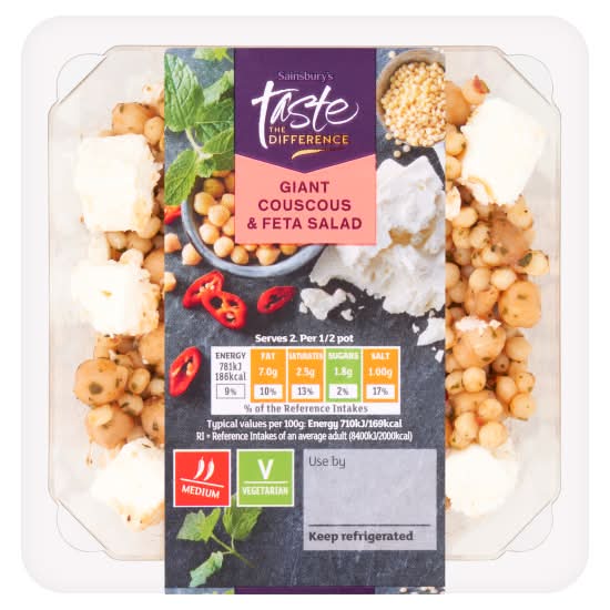 Sainsbury's Taste the Difference Giant Couscous & Feta Salad (220g)