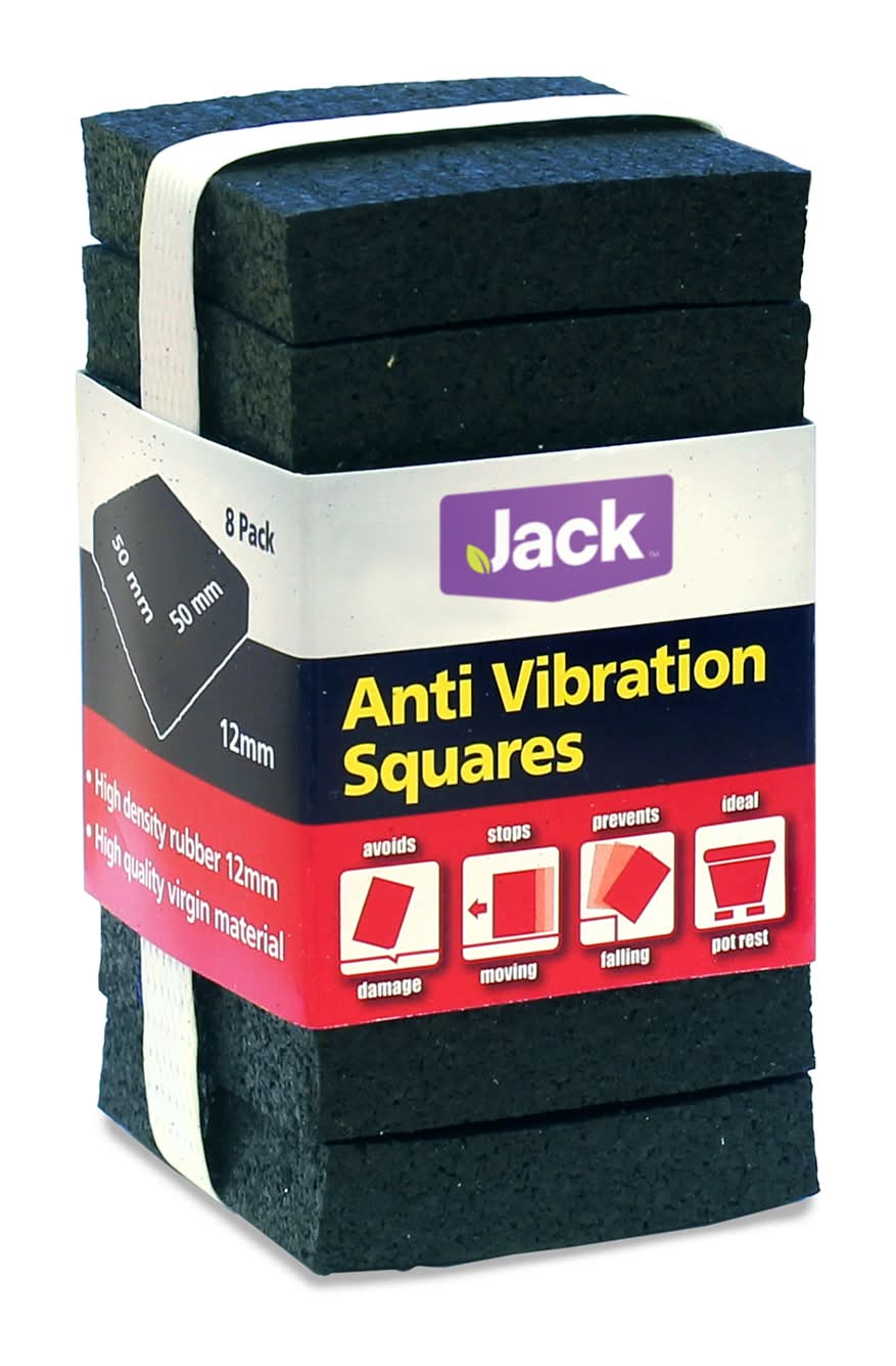Jack 50 x 50 x 12mm Anti Vibration Squares - 8 Pack