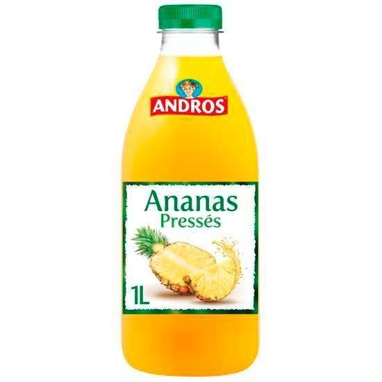 Andros jus d'ananas pressés pur jus sans sucres ajoutés (1l)