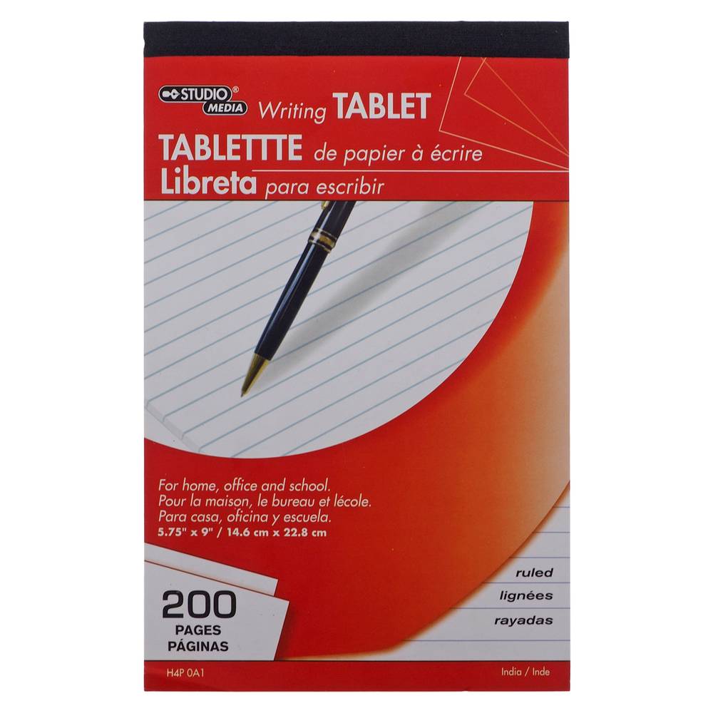 Studio Ruled Writing Tablet 200 Pages