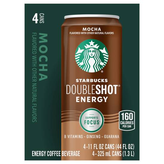 Starbucks Doubleshot Mocha Energy Coffee (4 ct, 11 fl oz)