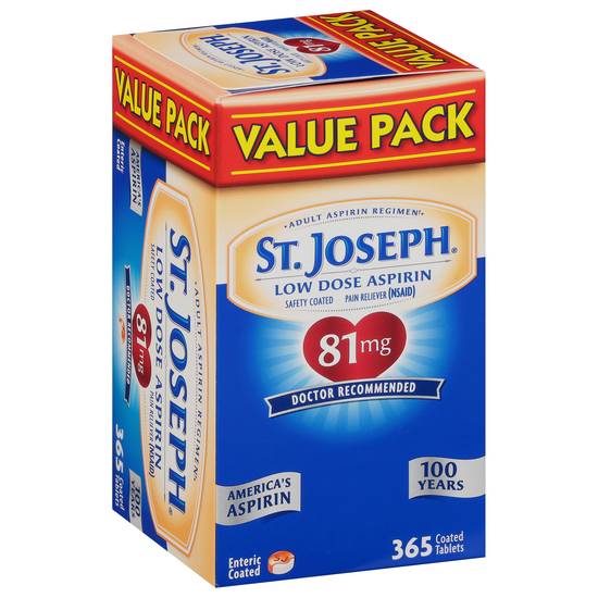 St. Joseph Low Dose Coated Aspirin Tablets (365 ct)
