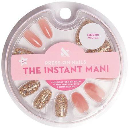 Olive & June The Instant Mani Press-On Nails Oval Medium, Glitter Party