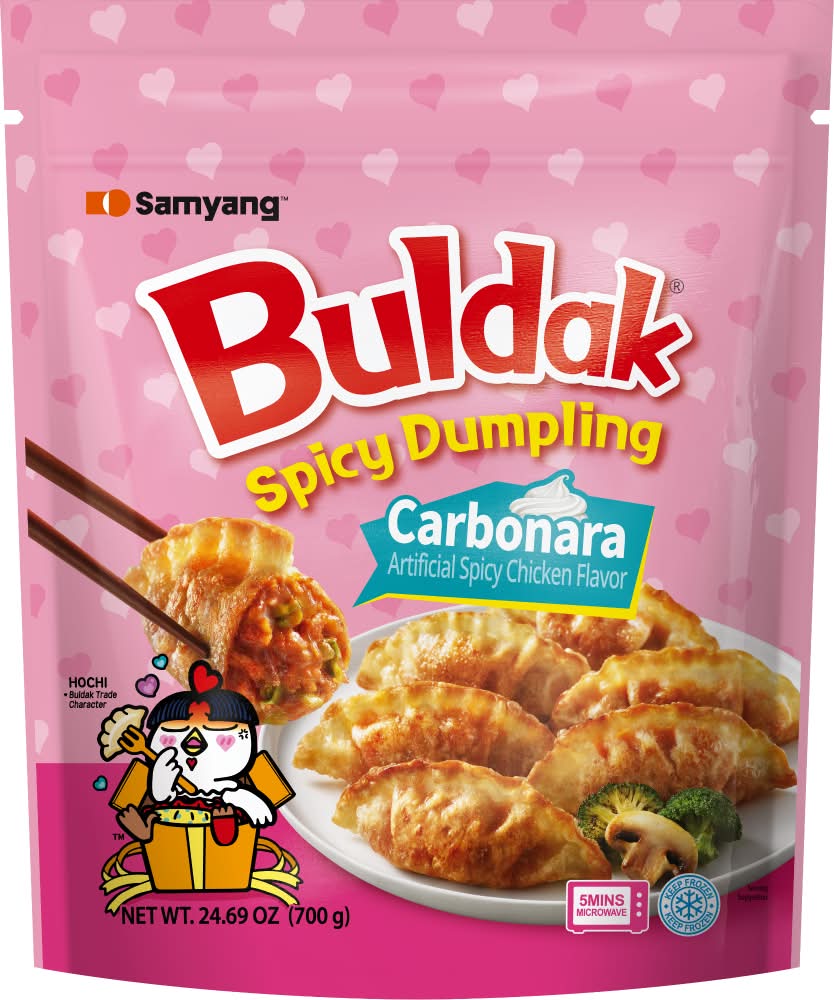Samyang Buldak Frozen Carbonara Dumpling, Spicy Chicken (24.69 oz)