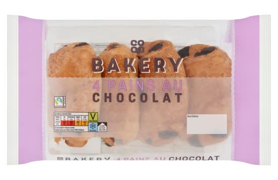 Co-op Bakery Pains Au Chocolate (4 pack)