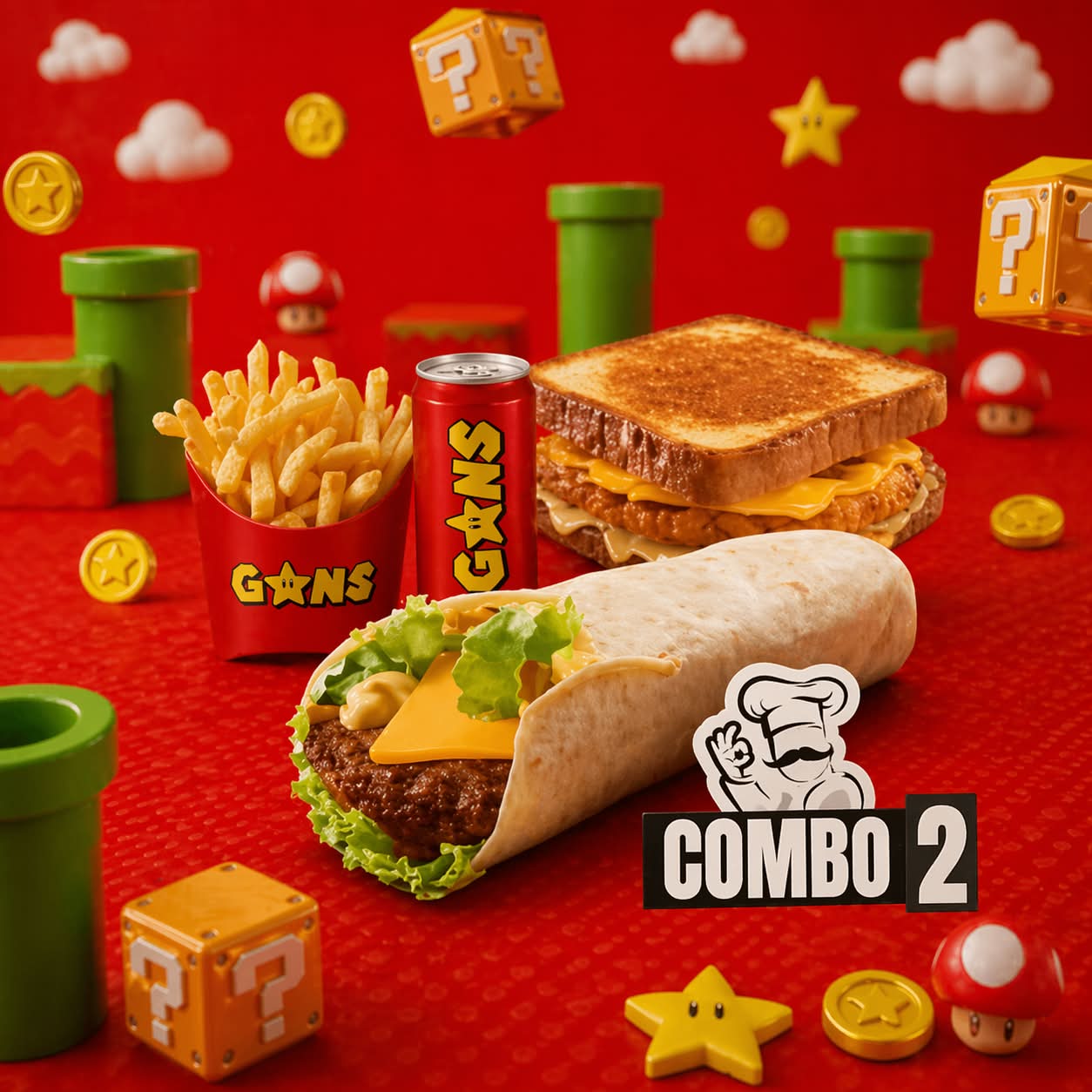 🌯 COMBO 2 : LE DASH FRENCHY — 17,90 €