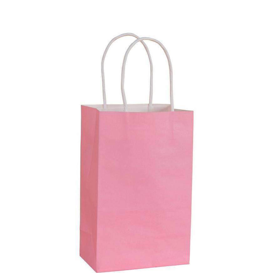 Small Pink Paper Gift Bag, 5.25in x 8.25inA
