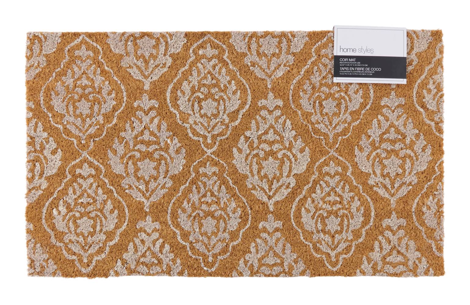 HomeStyles Classic Coir Mat, English, 18-in x 30-in. (18in x 30in, Lt Brown AB2)