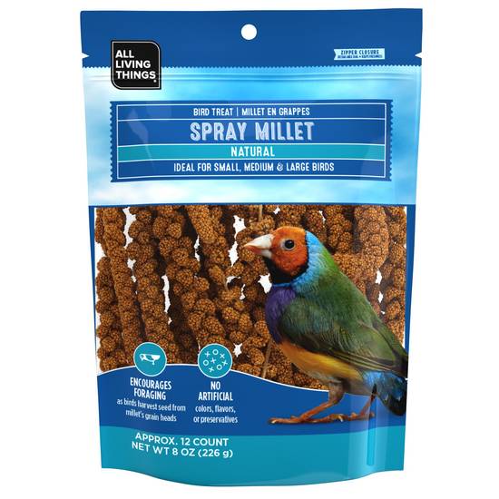All Living Things® Spray Millet Bird Treat (Color: Assorted, Size: 12 Count)