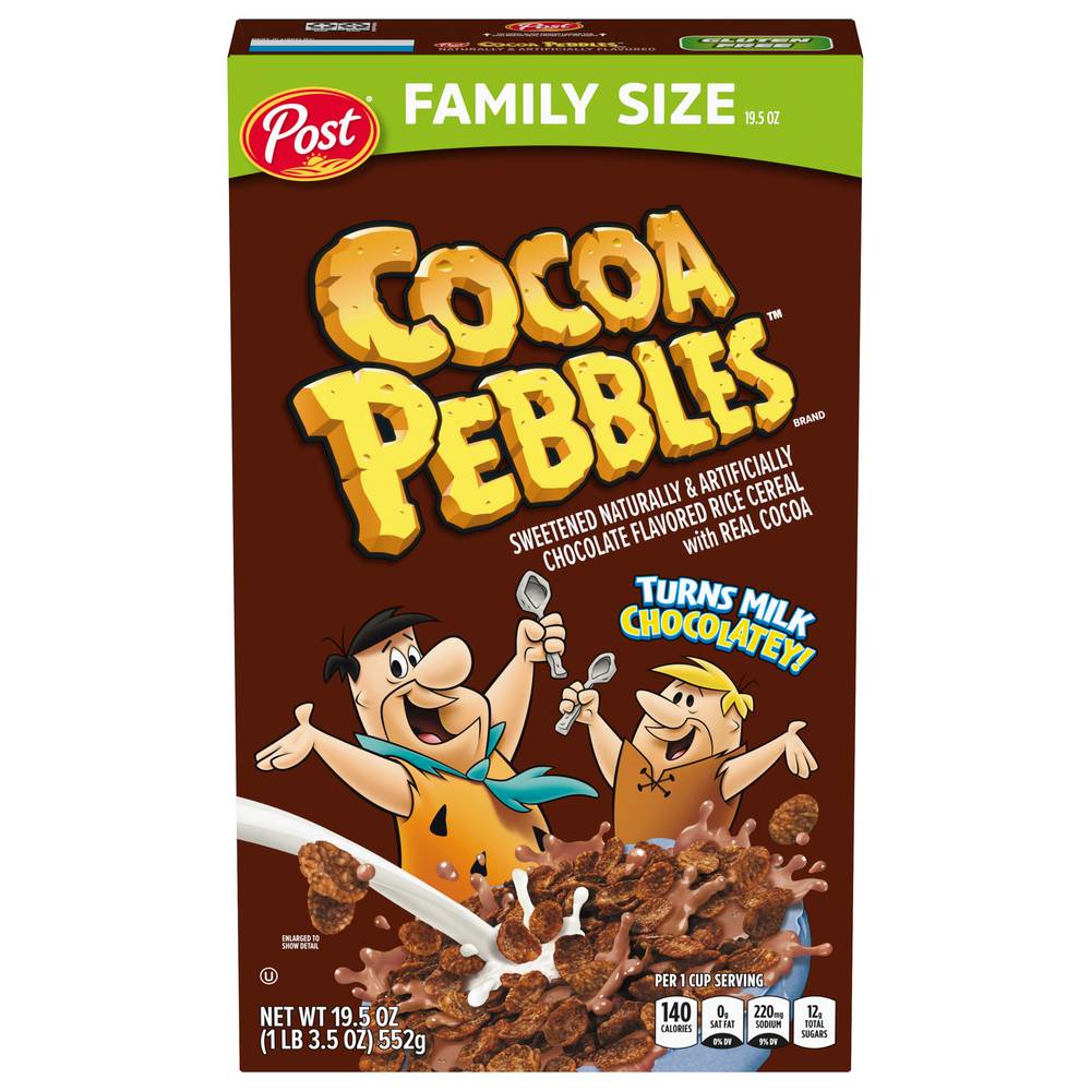 Post Family Size Cocoa Pebbles Cereal (19.5 oz)