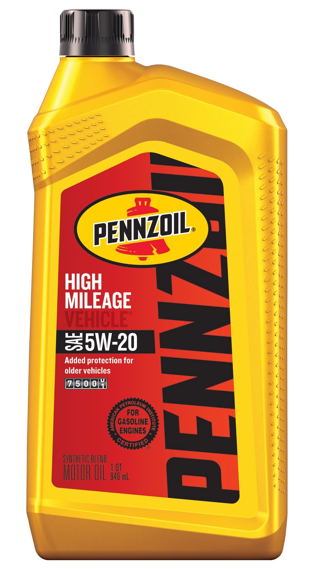Pennzoil 1 Quart 5W-20 High Mileage Motor Oil for Older Engines with Conditioning Agents
