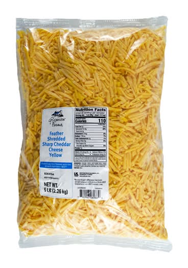 Glenview Farms Feather Shred Sharp Cheddar Cheese (5 lbs)