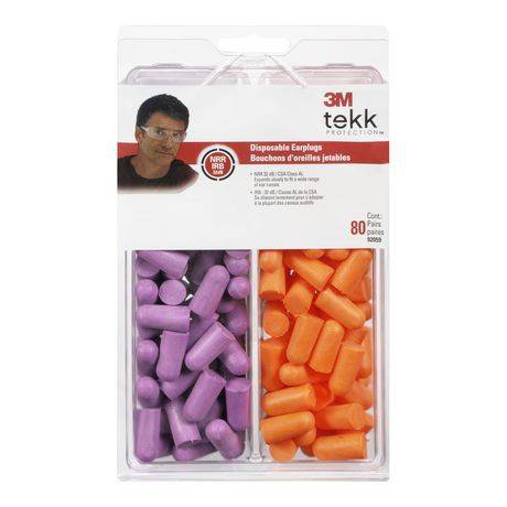 3M Tekk Earplugs 80 ct