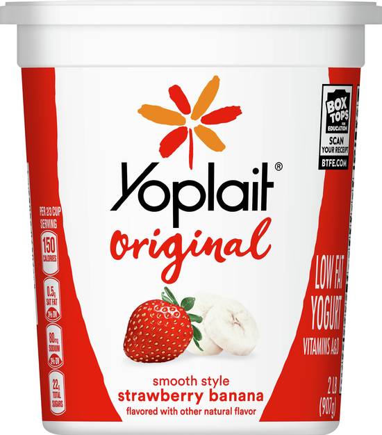 Yoplait Original Low Fat Creamy Strawberry Banana Yogurt