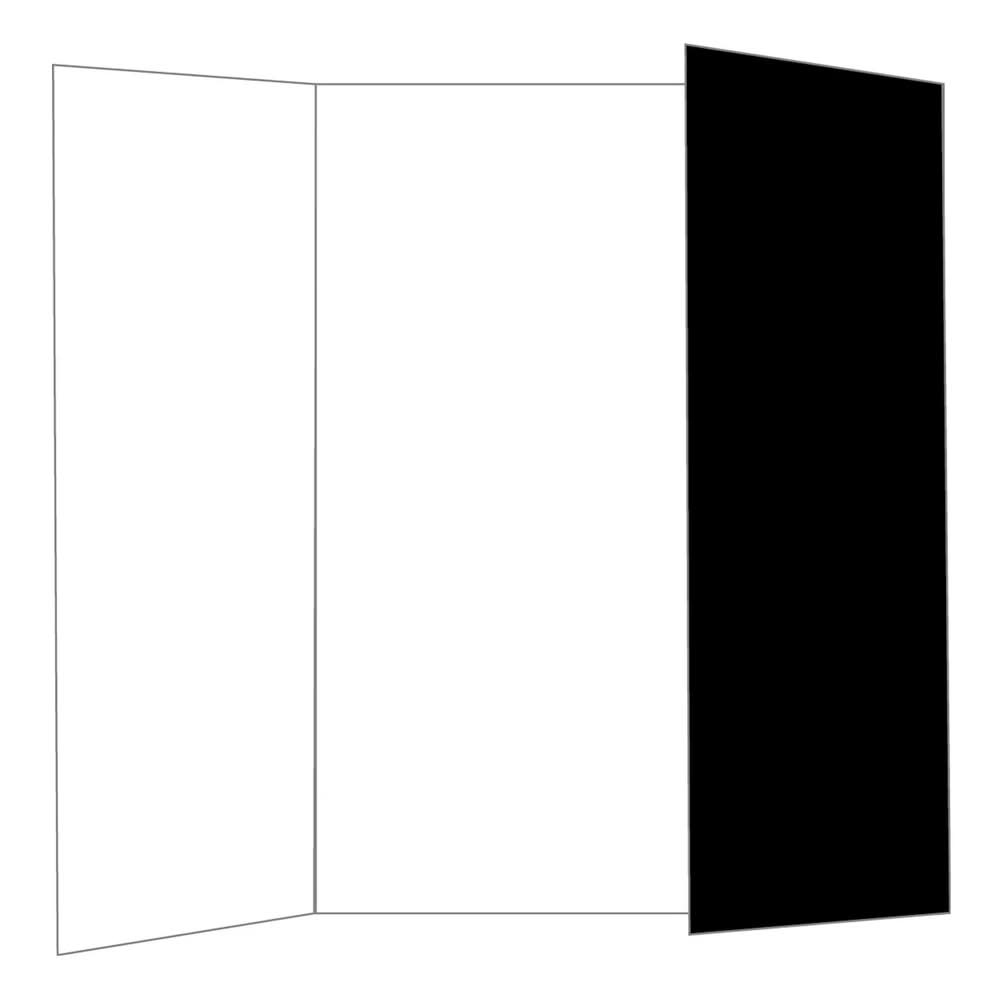Royal Brites Tri Fold Project Board, 28x40 in, White-Black
